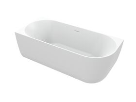 Supporting Image 2 - Posh Solus Back to Corner Freestanding Bath 1700mm Left Corner with Overflow Matte White - Perspective View