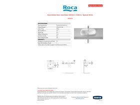 Specification Sheet - Roca Debba Semi Inset Basin 500mm x 410mm 1 Taphole White