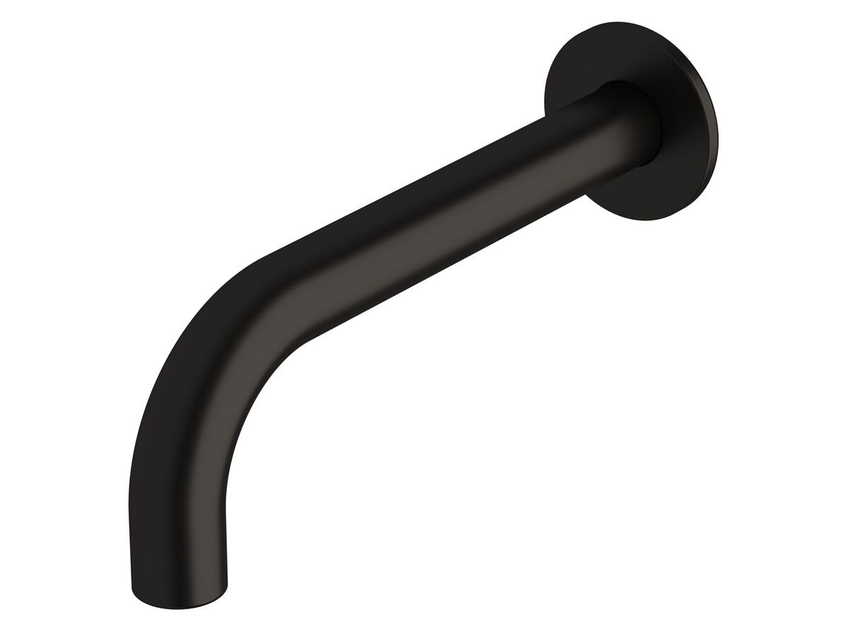 Sussex Pure Wall Basin Outlet 200mm PVD Matte Black (3 Star)