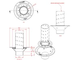 Sureflow Planter Box Drain 100mm