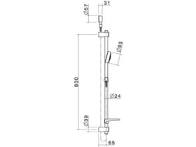 Essence Rail Shower 3 Function Chrome (3 Star)