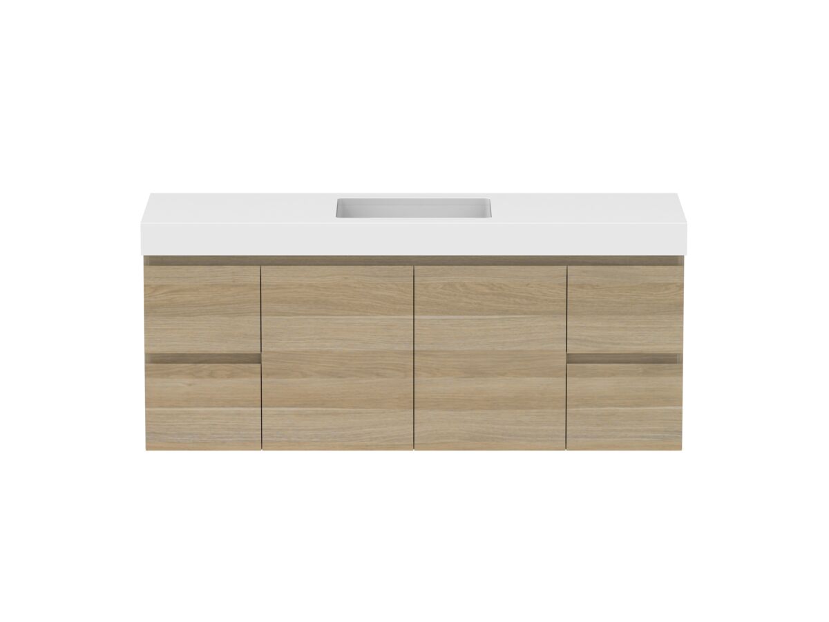 Hero - Posh Domaine 1500mm Wall Hung Vanity Unit Conventional Single Bowl 90mm Top