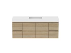 Hero - Posh Domaine 1500mm Wall Hung Vanity Unit Conventional Single Bowl 90mm Top