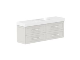 Supporting Image - Kado Lux Ensuite All Drawer Twin 1500mm Wall Hung Centre Basin 90mm Top