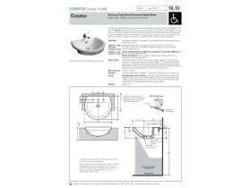 Technical Guide - Caroma Cosmo Semi Recessed Vanity Basin 1 Taphole 500 x 400mm White