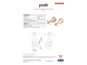Specification Sheet - Posh Bristol Washing Machine Stops Ivory/Gold