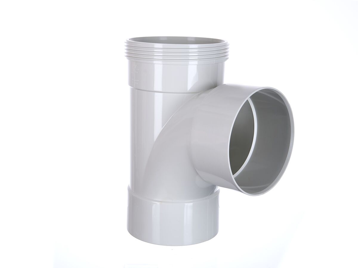 DWV Junction 100mm x 90 Degree Female & Female Plain
