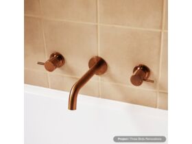 In Situ - Mizu Drift Wall Basin / Bath Set with Curved Spout 200mm Brushed Bronze (6 Star) Lead Free