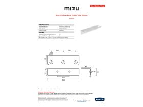 Specification Sheet - Mizu Drift Soap Bottle Holder Triple Chrome