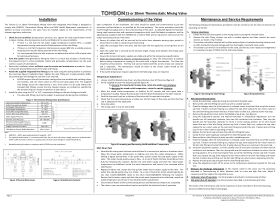 Installation Instructions - Tomson Theromostatic Mixing Valves