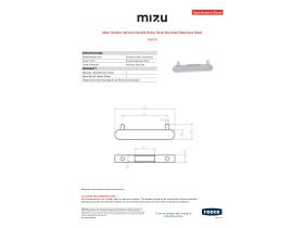 Specification Sheet - Mizu Soothe Vertical Double Robe Hook Brushed Stainless Steel