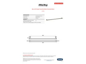 Specification Sheet - Mizu Drift Single Towel Rail 900mm Brushed Nickel