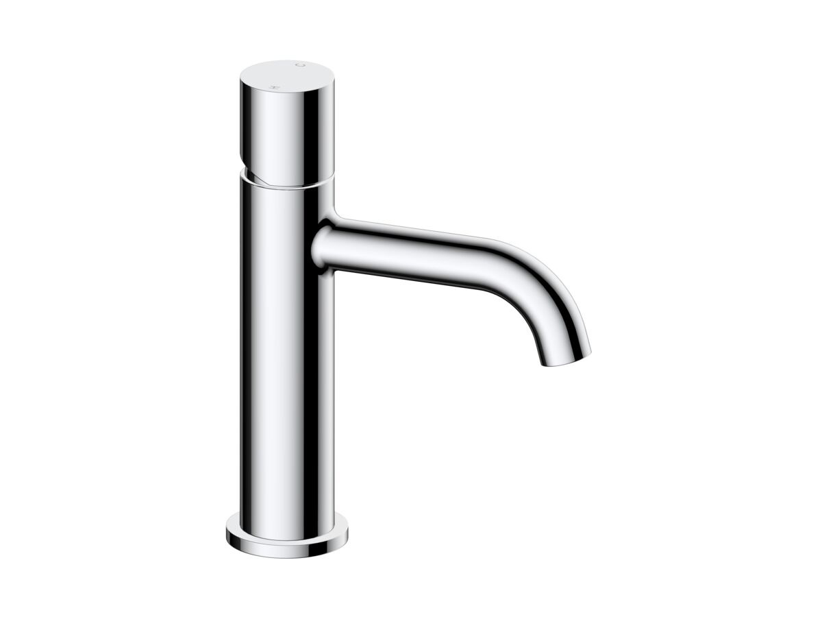 Hero - Mizu Drift Dial Basin Mixer Tap Curved Spout Chrome (6 Star) Lead Free
