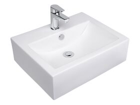Posh Solus Wall Basin 510 x 410 1 Taphole White