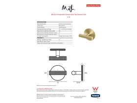 Specification Sheet - Milli Etch Progressive Shower Mixer Tap Brushed Gold