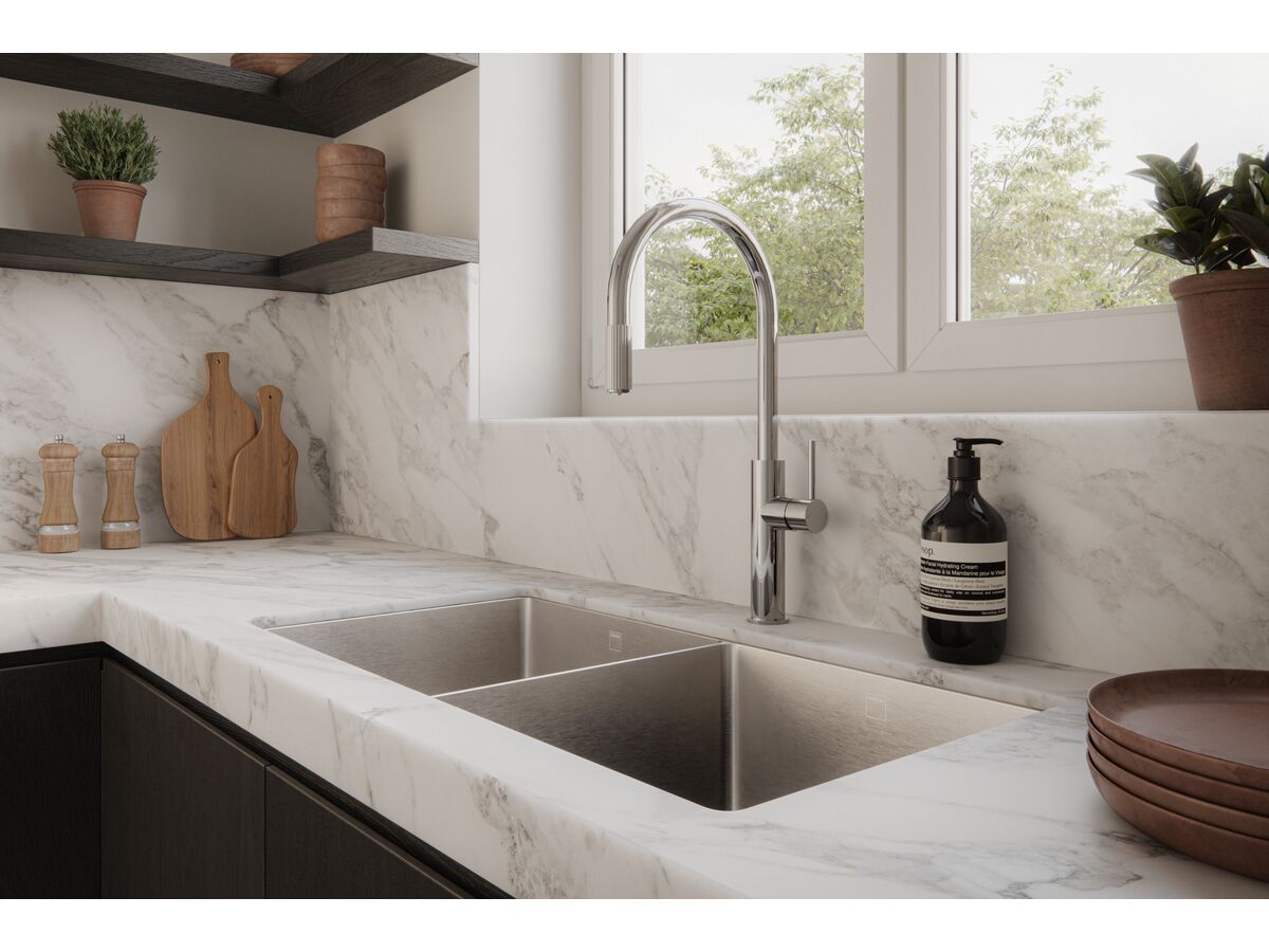 In Situ - Mizu Drift 3 Way Filtered Gooseneck Sink Mixer Tap Chrome (5 Star) Lead Free