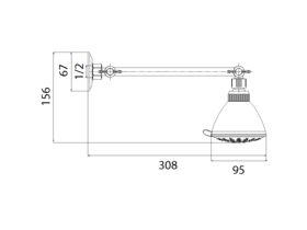 Posh Bristol All Directional Shower Chrome (3 Star)