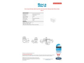 Specification Sheet - Roca Inspira Rimless Wall Hung Pan Soft Close Quick Release Seat (4 Star)