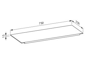 Kartell Shelf for Bath 750 x 250 x 15mm