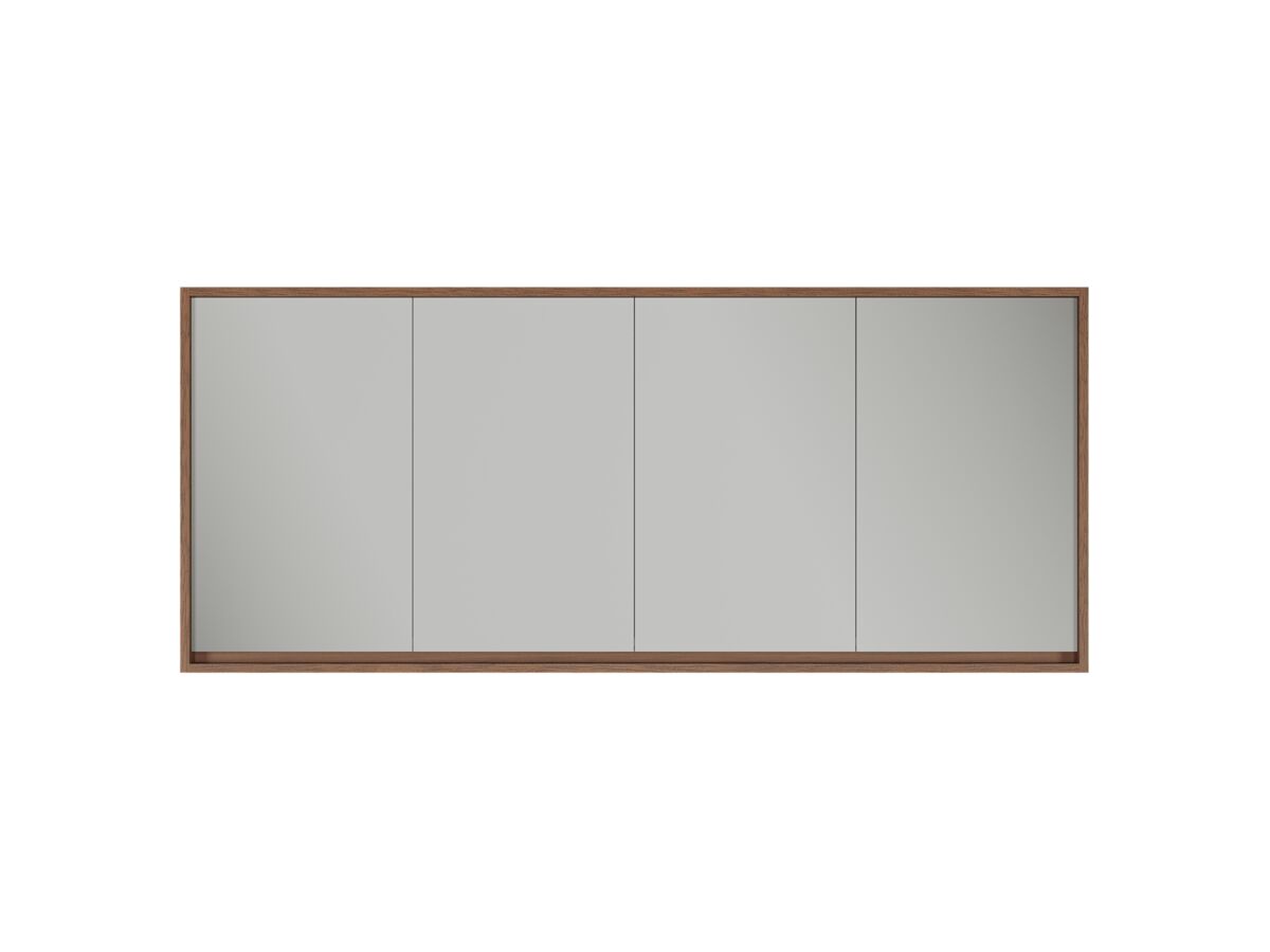 Supporting Image - Kado Aspect 1800mm Mirror Cabinet Four Doors with Surround View - Florentine Walnut