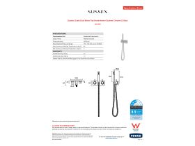 Specification Sheet - Sussex Scala Dual Mixer Tap Handshower System Chrome (3 Star)