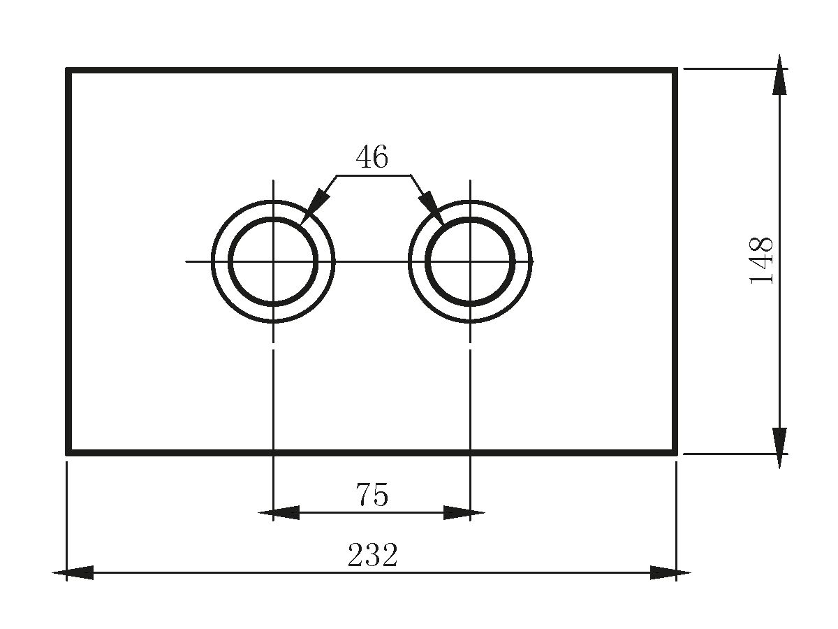 Hideaway+ Round Button/ Plate Inwall Glass Black Chrome