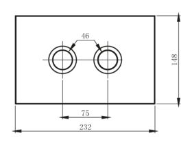 Hideaway+ Round Button/ Plate Inwall Glass Black Chrome