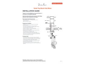Installation Instructions - Sussex Scala Top Mount Hob Mixer