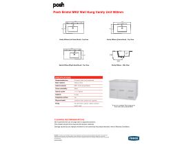 Technical Guide - Posh Bristol MK2 Wall Hung Vanity Unit 900mm