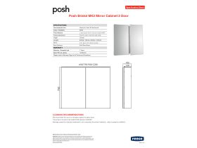 Technical Guide - Posh Bristol MK2 Mirror Cabinet 2 Door White