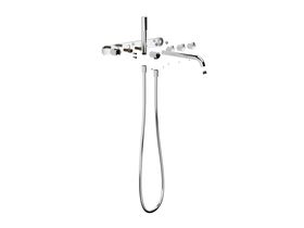 Hero - Faucet Strommen Vara Fin Wall Bath Tap Set with Handshower Trimset Chrome (3 Star) Lead Free