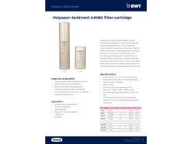 Specification Sheet - Polyspun Sediment JUMBO filter cartridge