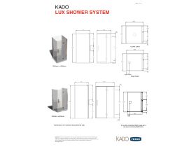 Technical Guide - Kado Lux Shower System 1200mm x 900mm Rear Outlet Chrome