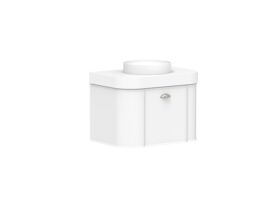 Supporting Image - Kado Era Double Curve All Drawer 750mm Wall Hung Vanity Centre Basin 90mm Durasein Top Matte White