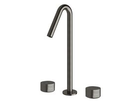 Sussex Pure Vessel Basin Set with Cirque Textured Handles PVD Brushed Gunmetal (5 Star)