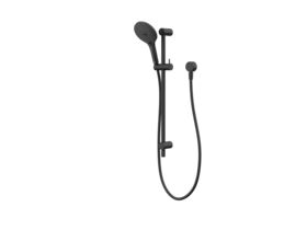 Posh Domaine Brass Rail Shower 3 Functions Matte Black (4 Star)