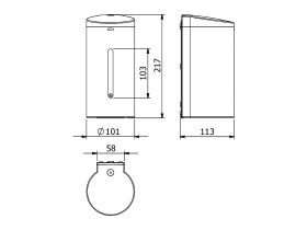 Wolfen Wall Mounted Sensor Soap Dispenser Stainless Steel