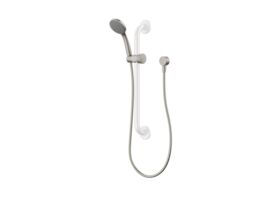 Supporting Image - Posh Solus MK3 Grab Single Rail Shower Conversion Kit 1 Function with Wall Water Inlet Brushed Nickel (4 Star)