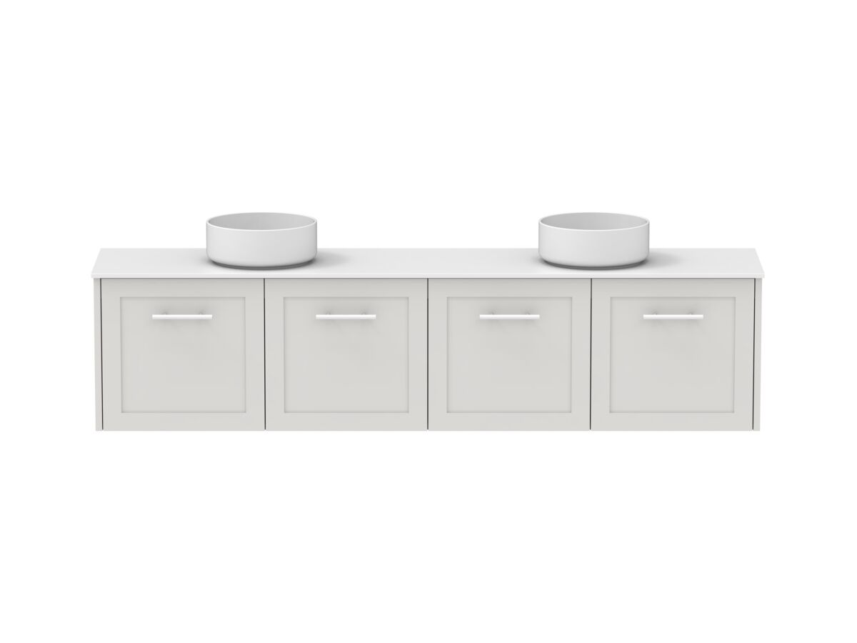 Hero - Kado Lux Ensuite All Door 1800mm Wall Hung Double Basin 12mm Durasein Top