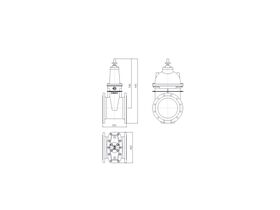 Line Drawing - 300 DIMAX FL PN16 RS GATE VALVE B5