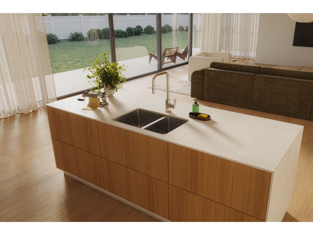 In Situ - Memo Oscar Inset/Undermount 1 & 1/2 Bowl Sink Overflow No Taphole - Undermount Full Scene