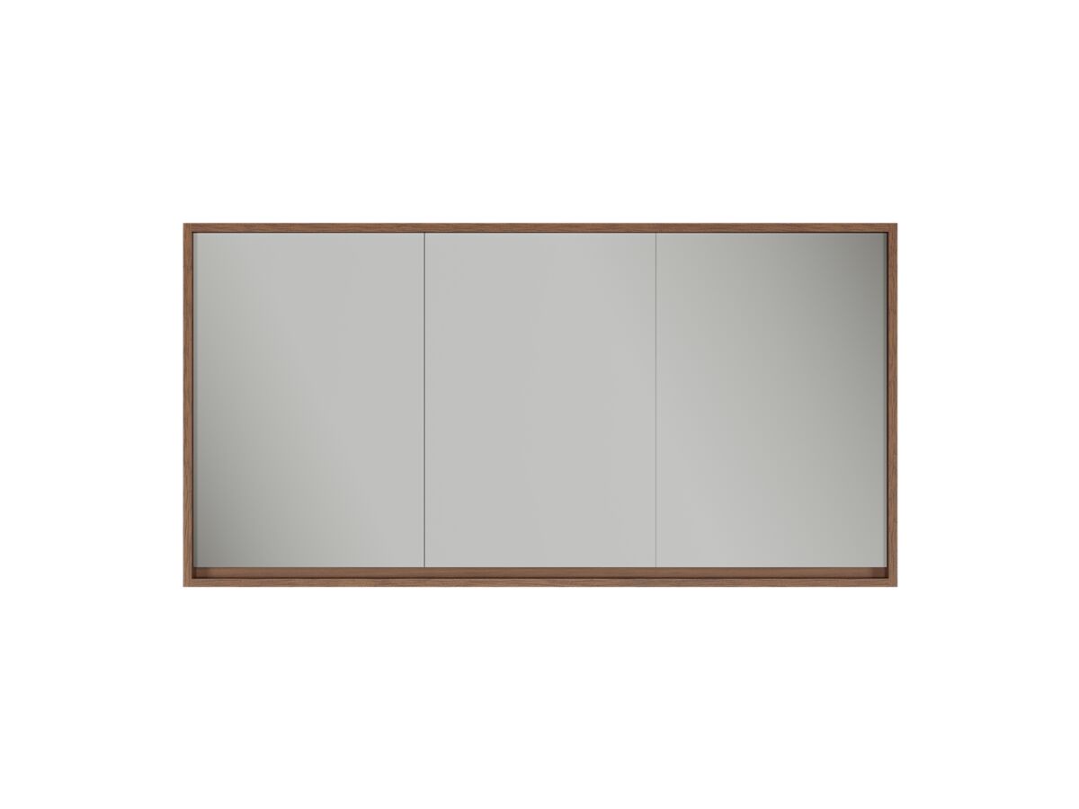 Supporting Image - Kado Aspect 1500mm Mirror Cabinet Three Doors with Surround View - Florentine Walnut