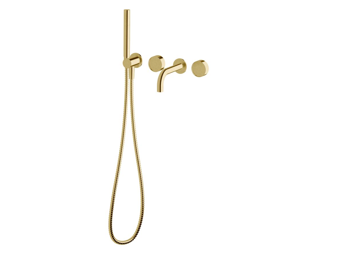 Hero - Sussex Pure Elemental Progressive Bath Mixer System with Handshower 160mm PVD Brushed Gold