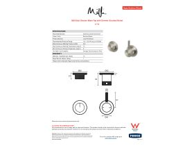 Specification Sheet - Milli Etch Shower Mixer Tap with Diverter Brushed Nickel