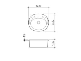 Caroma Concorde Vanity Basin 1 Taphole White