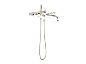 Supporting Image - Faucet Strommen Vara Disc Wall Bath Tap Set with Handshower Kit Brushed Nickel (3 Star) Lead Free