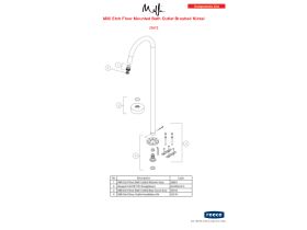 Component Listing - Milli Etch Floor Mounted Bath Outlet Brushed Nickel