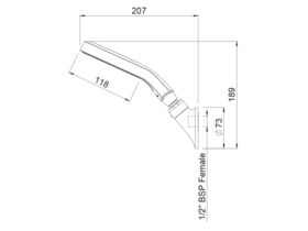 Aio Aurajet Wall Shower Short Arm Chrome (3 Star)