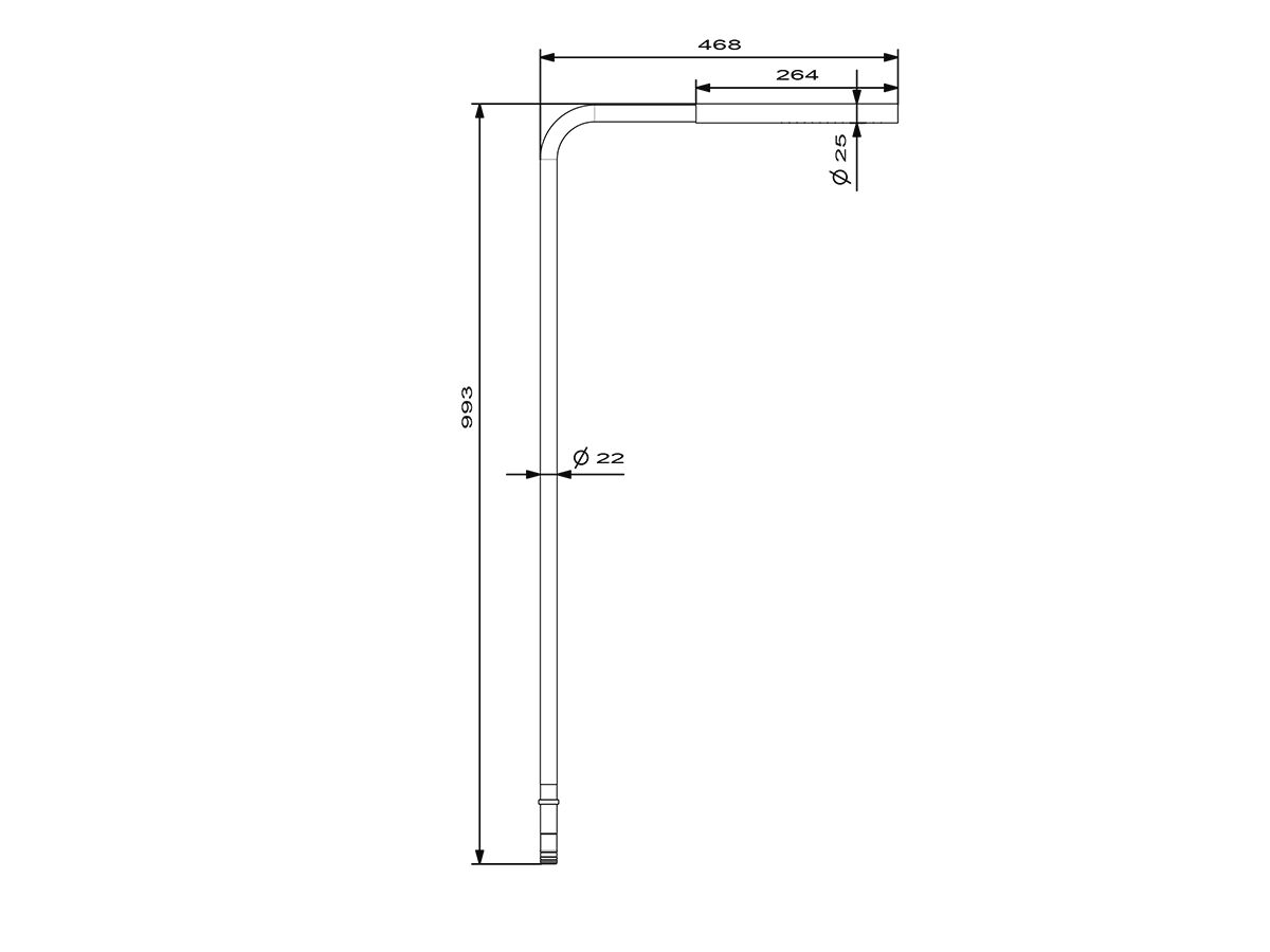 Milli Inox Freestanding Twin Shower Riser with Microphone Head