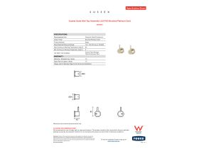 Specification Sheet - Sussex Scala Wall Top Assembly LUX PVD Brushed Platinum Gold
